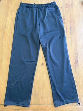 Nike Gray Sweatpants Thermal-fit AthleticTrack Pants Fleece Striaght Leg Joggers